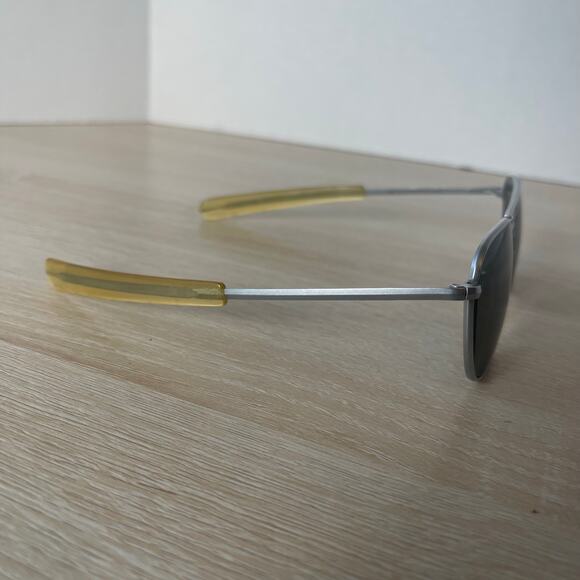 Vintage Randolph Engineering Aviator Sunglasses 5 1/2 Matte Chrome READ - Picture 15 of 15